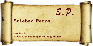 Stieber Petra névjegykártya